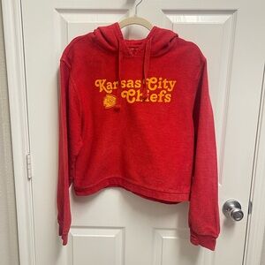 4her Kansas City Chiefs Ribbed Cropped Hoodie